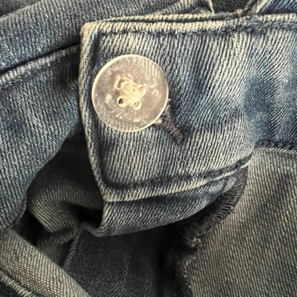 Express Slim Flare Super High Rise Light Wash 70's Style Denim Size 8L EUC - Picture 7 of 7